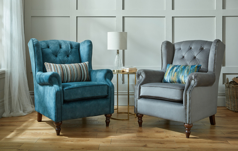 Buttoned Back Wing Chair