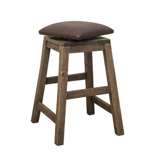 IFD9671STL24 Faux Leather Seat 24" Swivel Stool "Antique"