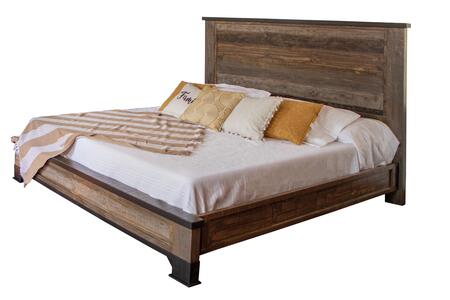 Bed - Cal King Size, Gray "Antique"