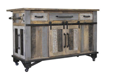 IFD6441KSL 3 Drawer 6 Doors Kitchen Island "Loft Brown"