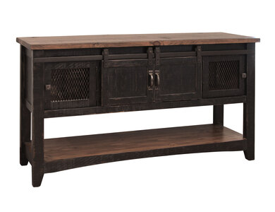 IFD370SOFA 2 Sliding Doors, 2 Metal Mesh Doors Sofa Table "Pueblo"