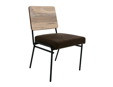 IFD4322CHR Upholstered Seat & Metal Base Chair "White Balam"