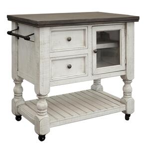 IFD4691KSL 2 Drawer, 1 Glass Door Kitchen Island "Stone"