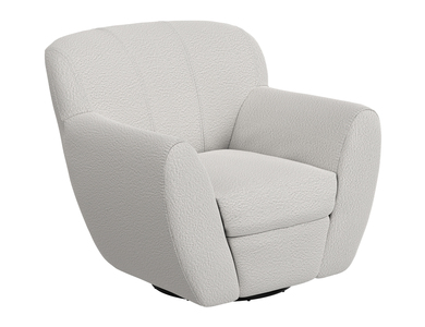 IUP222-ACH-101 Wooden Frame & Metal Base, 360 Degree Swivel Accent Chair "Tamesis"