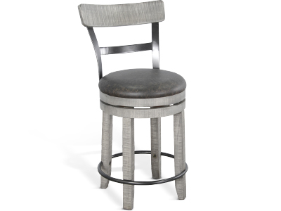 1624AG-B24 24"H Swivel Barstool, Cushion Seat