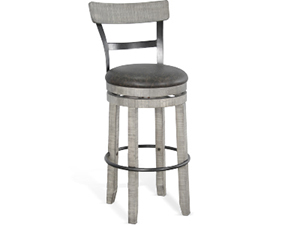 1624AG-B30 30"H Swivel Barstool, Cushion Seat