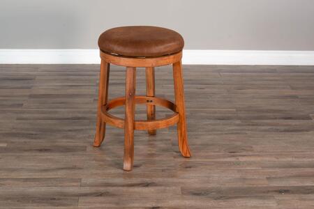 1646RO-24 24"H Swivel Stool, Cushion Seat
