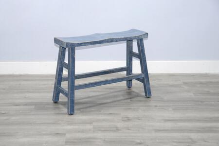 1671OB-24 Ocean Blue 24"H Bench, Wood Seat