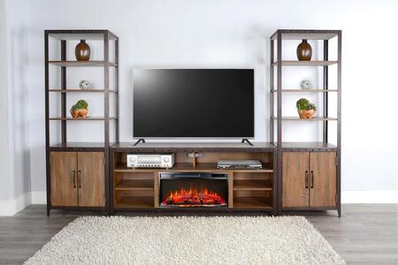 3654AB-CF Media Console W/ Fireplace Insert Option