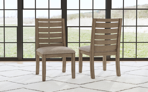 ANADT245K Ladderback Side Chair Uph Seat - Dark Taupe Finish