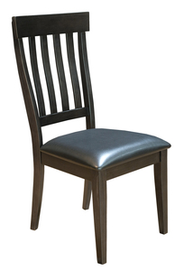 MRPWG265K Slatback Side Chair Uph. Seat - Warm Gray Finish