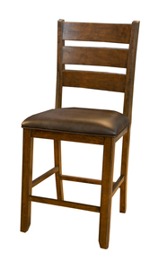 MASMA355K Ldrbk Uph Counter Stool - Mango Finish