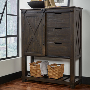 SUVCL5630 Large Barn Door Chest - Charcoal Finish