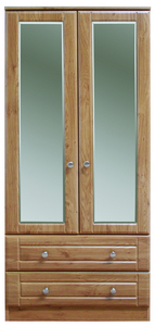 2 Door/2 Drawer Robe With Mirrors