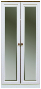 2 Door Hanging + Mirror 1000Mm Wide Robe