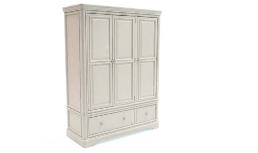 Mab-423-BN Wardrobe - 3 Door/2 Drawer - Bone (Nett)