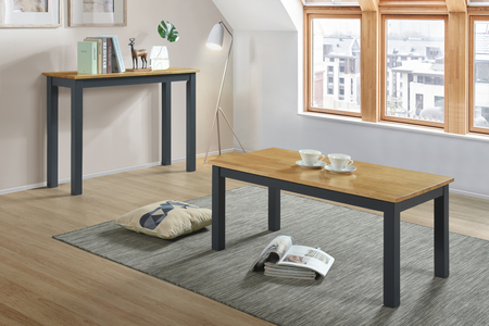 Coffee Table 46(H)X52.5(W)X105(L)Cm Charcoal /Oak