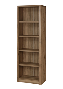 troy 5 Space Bookcase Light Walnut