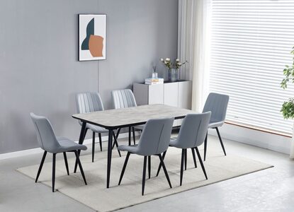 Dining Set - Table + 6 Chairs