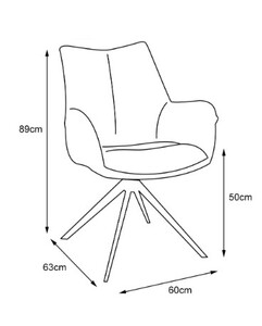 arco swivel dining chair