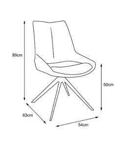arco fixed dining chair
