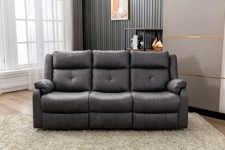 3R - 3 Seater Manual Reclining With Drop Down Tray - Chestnut