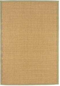 SISA160230SAGE Sisal Linen Rug With Sage Green Boarder 160x230cm