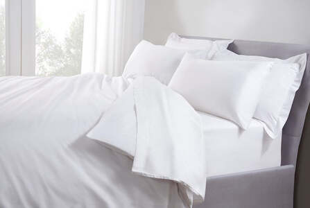King Size White Linen Duvet Cover 480 Thread Count