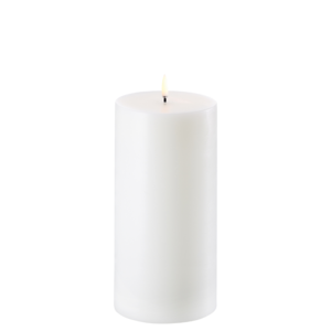 Nordic White Pillar Candle 10 X 20cm
