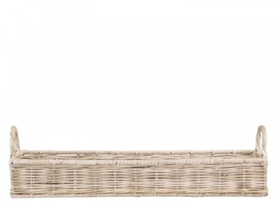 Rectangular Wicker Tray With Handles