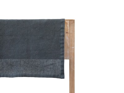 Linen Table Runner In Slate