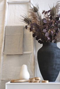 Large Black Textured Finish Vase