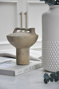 Distressed Terracotta Vase With Handle