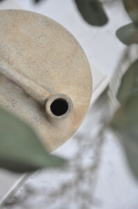 Distressed Terracotta Vase With Handle