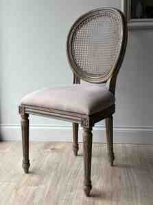 Rattan Balloon Back Dining Chair Rustic Brown