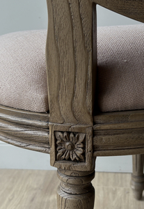 Rattan Balloon Back Dining Chair Rustic Brown