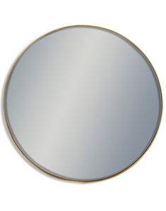 M396 Milan Giant Round Gold Framed Wall Mirror 120X120Cm