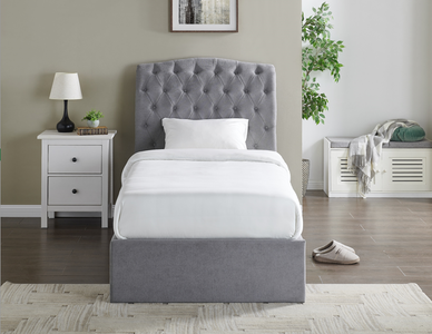 GRVGT9518 LB61 ROSA Capricorn Storage Bed In Light Grey