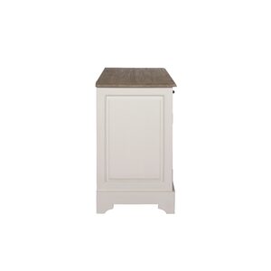 LY117 Lyon 2 Door Sideboard(Rustic Brown Antique Top & Cornforth White Bottom)