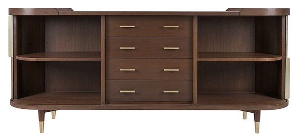 PRES121WALNUT 200Cm Walnut Sideboard