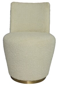 LUCCA210 Swivel Dining Chair Boucle Fabric