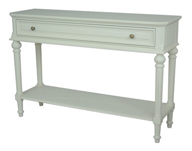 VAN11 Vanessa 1 Drawer Console Tablewith Shelf Lime White