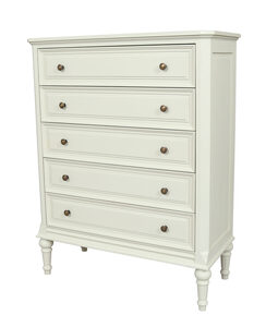 VAN24 Vanessa Tall 5 Dwr Chest Lime White