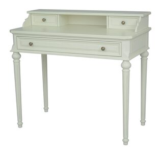 VAN4 Vanessa 3 Drawer Writing Desk Lime White