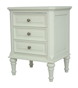 VAN7 Vanessa 3 Drawer Bedside Lime White