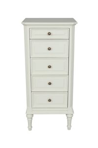 VAN8 Vanessa 5 Drawer Chestwood Top Lime White