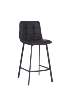 LOU65BLK Lou Pu Vintage Blackcounter Stool65Cm Seat Heightanthracite Grey Metal Leg