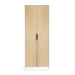 ALB024 2 Door Wardrobe - Soft Close - White/Oak