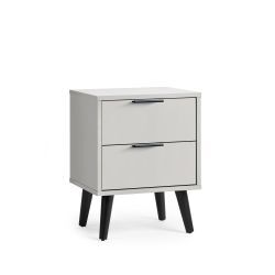ALB001 2 Drawer Bedside - Soft Close - Silk Grey