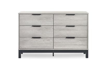 BAL104 6 Drawer Wide Chest - Grey Oak